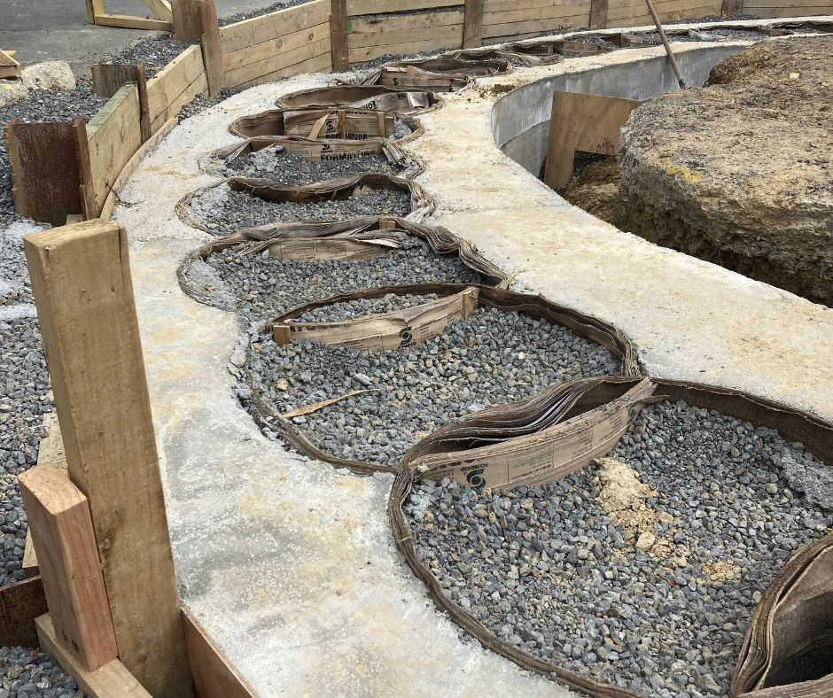 Brian Perry Civil | Innovative cardboard guide wall installed in…